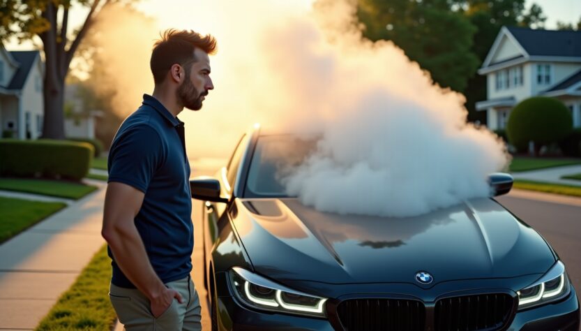 Voiture avec fumée blanche et perte de puissance : causes possibles et solutions