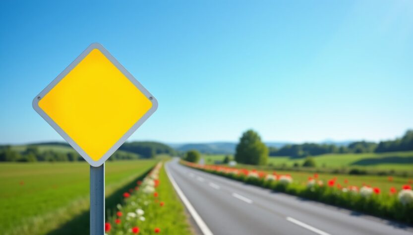 Guide complet sur le panneau de route prioritaire et le losange jaune : règles et significations
